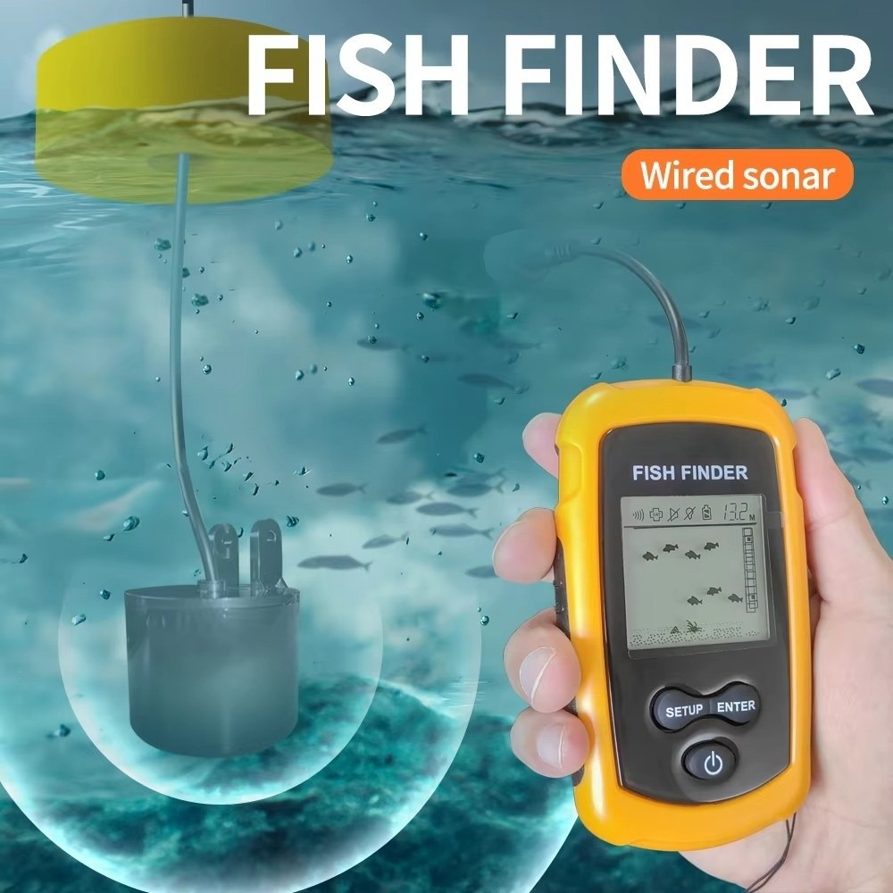 Портативный эхолот с ЖК-экрано – обзор и цена Fishing Boat Depth Finder