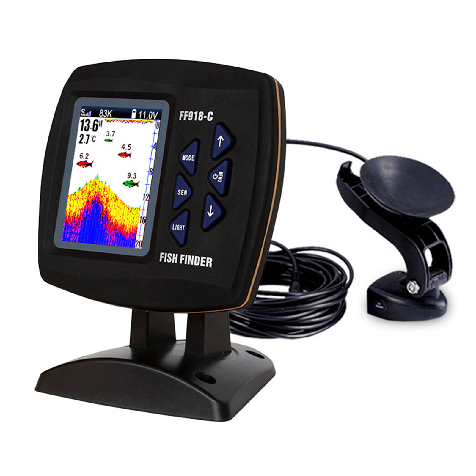 Проводной эхолот с цветным экр – обзор и цена Fishing Boat Depth Finder