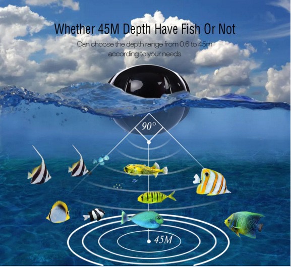 Портативный эхолот с беспровод – обзор и цена Fishing Boat Depth Finder